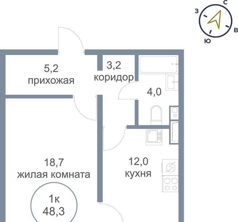 квартира г Нефтеюганск мкр 17-й 9 фото 1