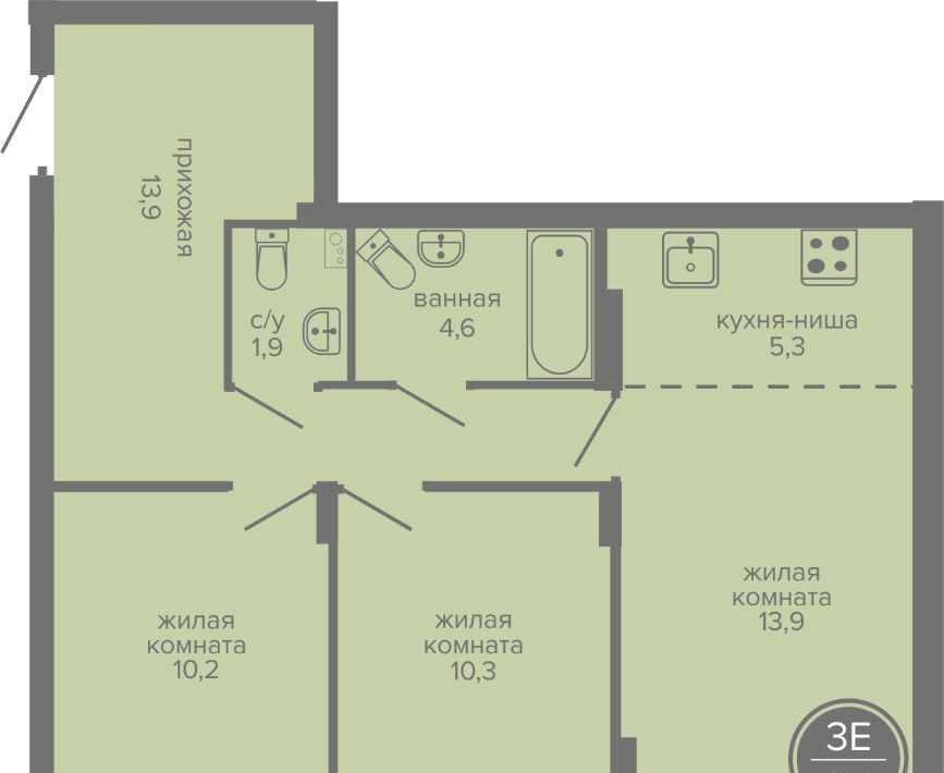 квартира г Пермь р-н Индустриальный ш Космонавтов 309а фото 1