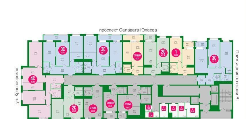 квартира г Уфа р-н Кировский ул Айская 39 фото 3