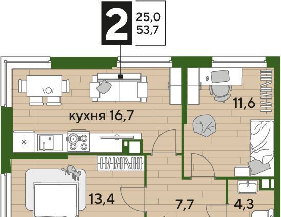 квартира г Краснодар р-н Прикубанский ул им. Анны Ахматовой фото 1