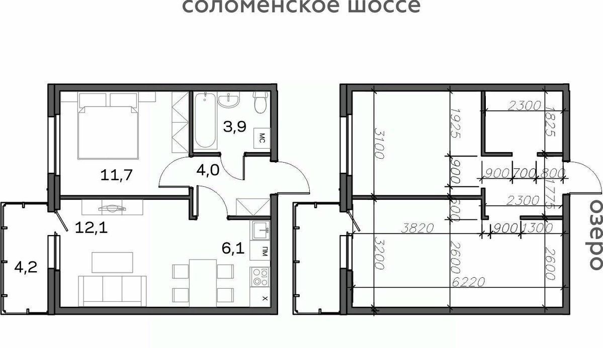 квартира г Петрозаводск р-н мкр Талоярви Вороний Наволок тер., Район Северная промзона фото 1