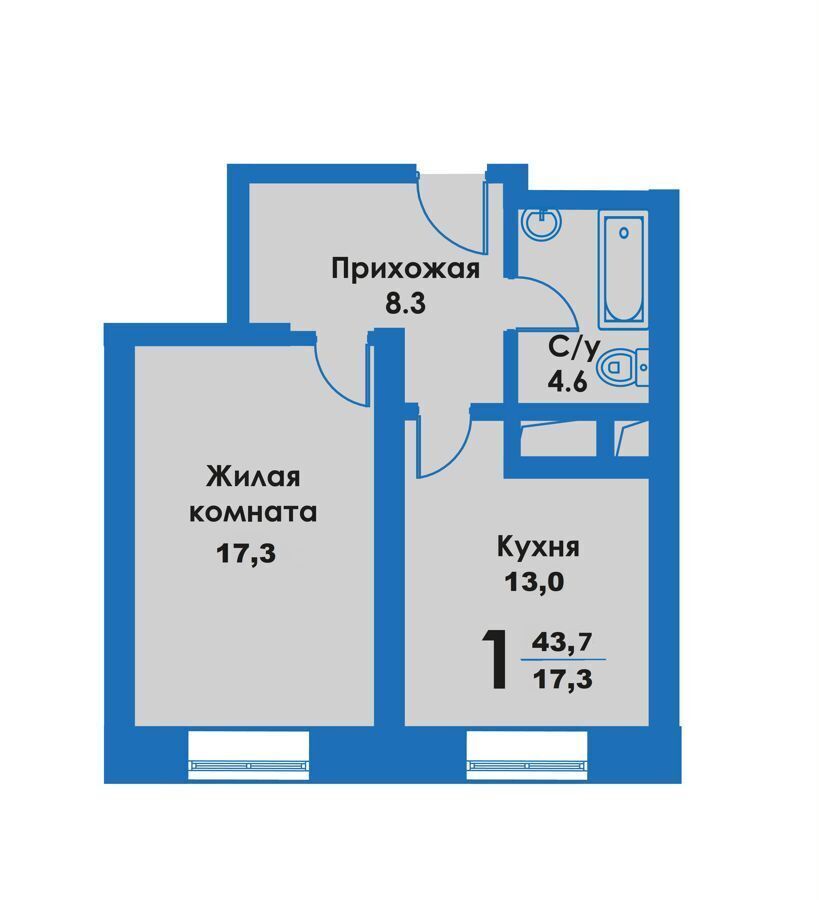 квартира г Дзержинский ул Героя России Виктора Дудкина 3 фото 20