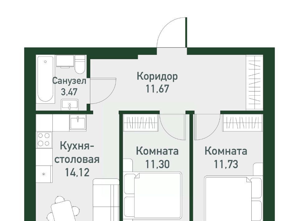 квартира г Екатеринбург Чкаловская Твоя Привилегия жилой комплекс фото 1