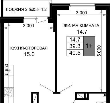 квартира г Краснодар р-н Прикубанский ЖК «Дыхание» фото 1