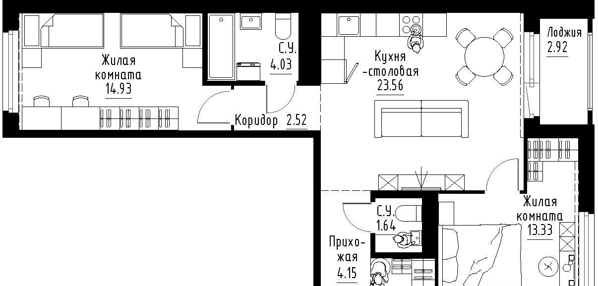 квартира г Екатеринбург Ботаническая б-р Золотистый 15 фото 1