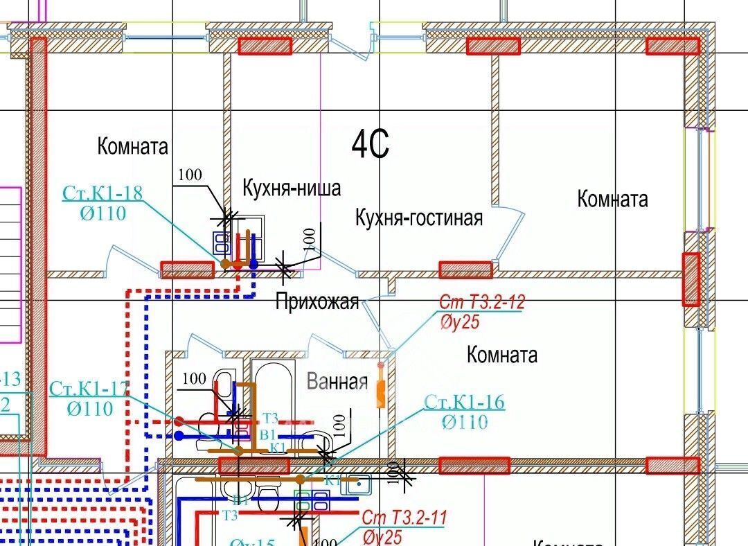 квартира г Новосибирск Октябрьская ул Немировича-Данченко 16/3 фото 23