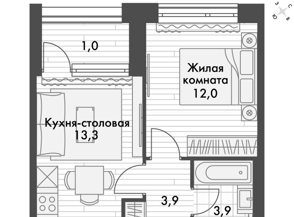 квартира г Владивосток р-н Ленинский ул Крылова 10 фото 1