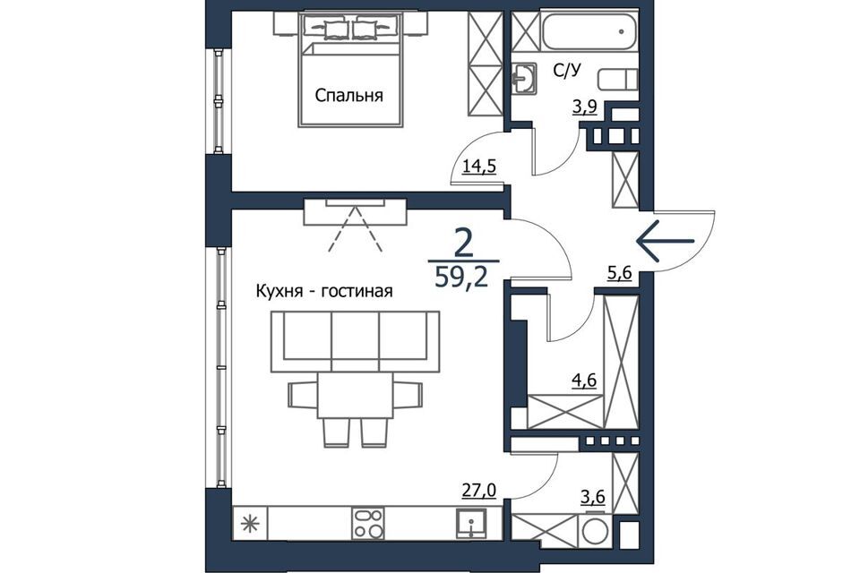 квартира г Красноярск ул Петра Подзолкова городской округ Красноярск фото 1