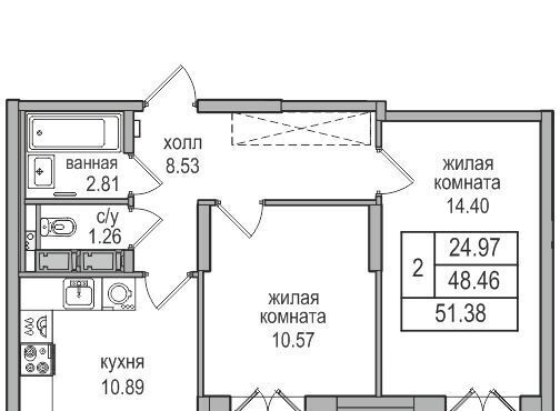 квартира г Санкт-Петербург п Парголово ул Заречная 52к/2 р-н Выборгский фото 1