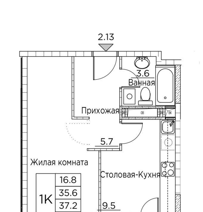 квартира г Владивосток р-н Ленинский ул Расула Гамзатова 7к/2 фото 1