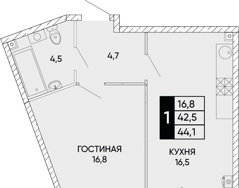 квартира г Ростов-на-Дону р-н Кировский ЖК Левобережье фото 1