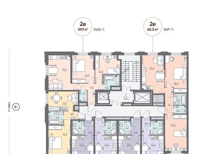квартира г Санкт-Петербург метро Улица Дыбенко наб Октябрьская 57к/3 фото 2