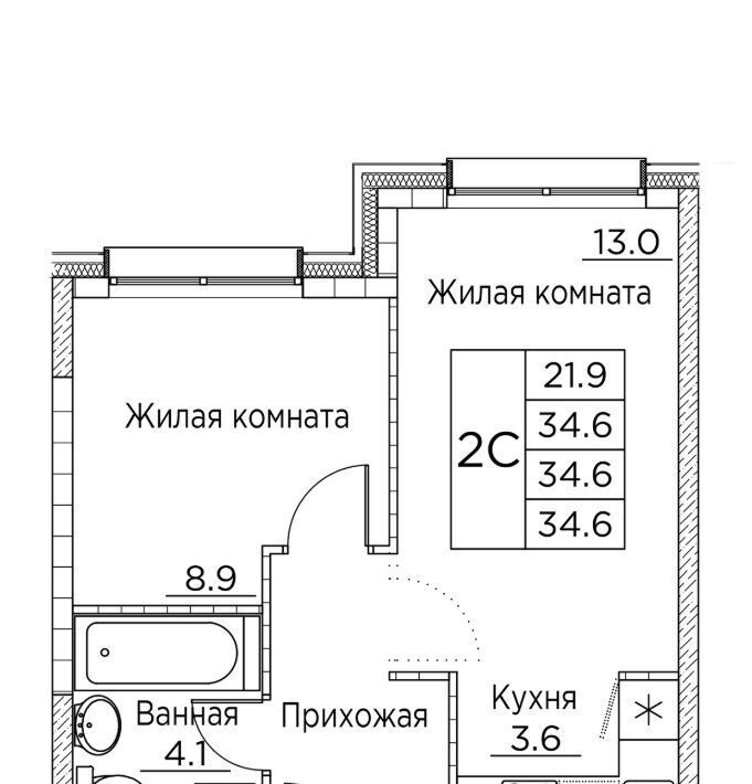 квартира г Владивосток р-н Ленинский ЖК «Гринхилс» фото 1