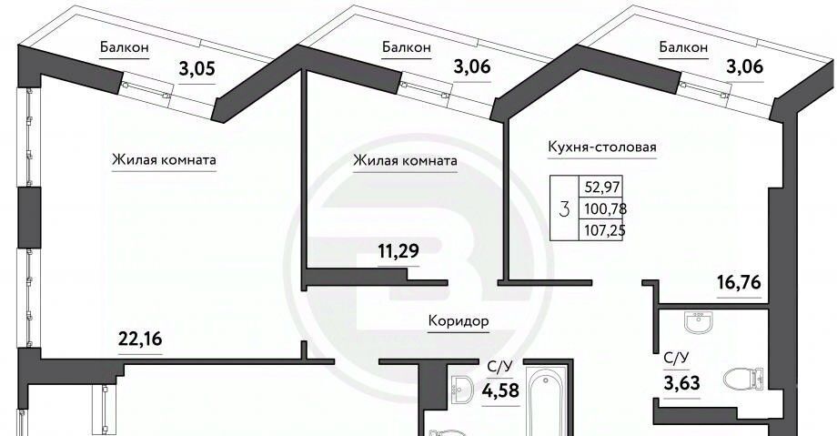 квартира г Самара Безымянка ЖК Времена года 13-й мкр фото 9