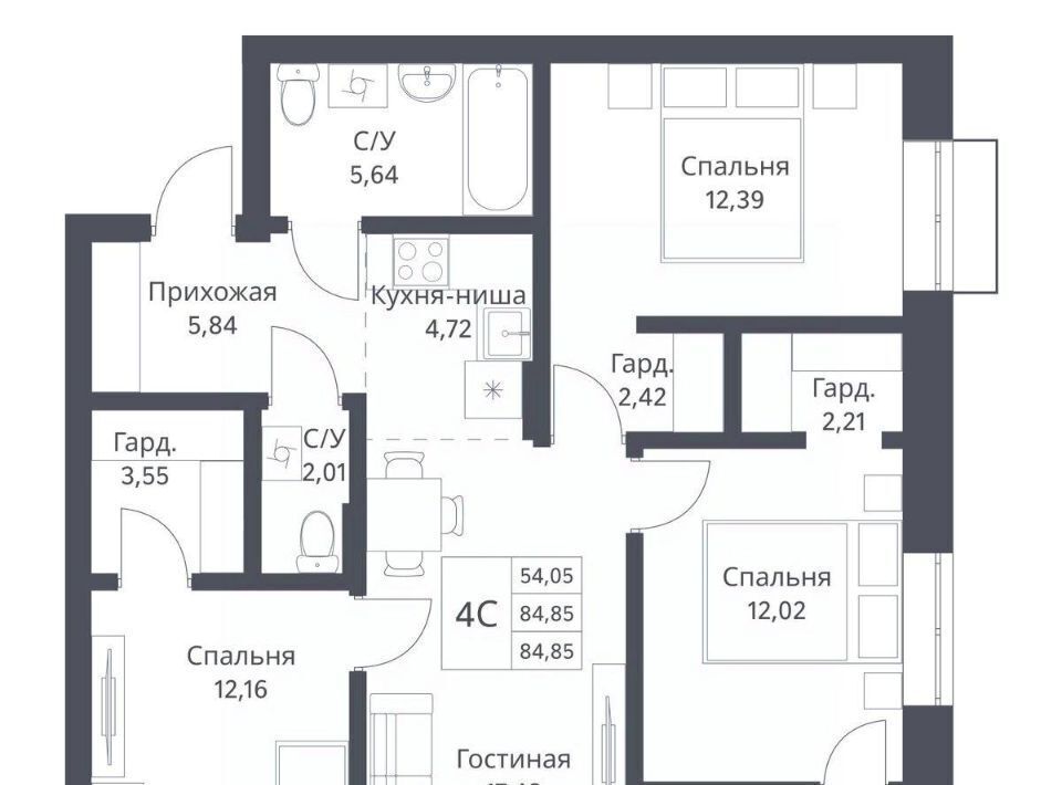 квартира г Новосибирск Заельцовская Северный фото 1