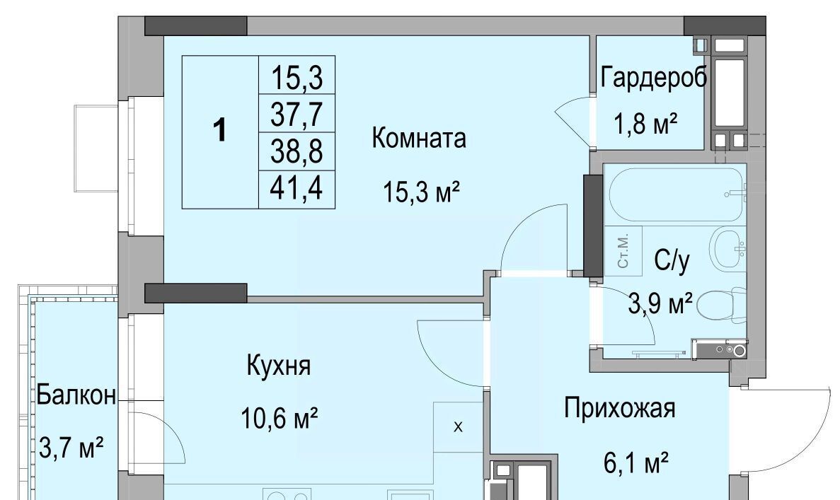 квартира г Ижевск р-н Первомайский пер Ботеневский 30к/1 фото 2