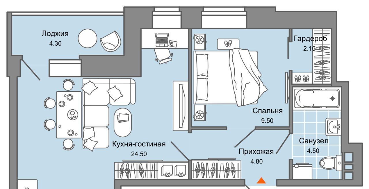 квартира г Пермь р-н Дзержинский ул Дзержинского 31а фото 1