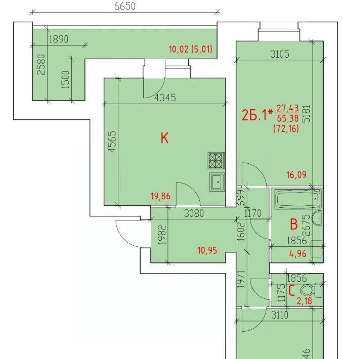 квартира г Череповец р-н Зашекснинский ул Преображенского фото 1