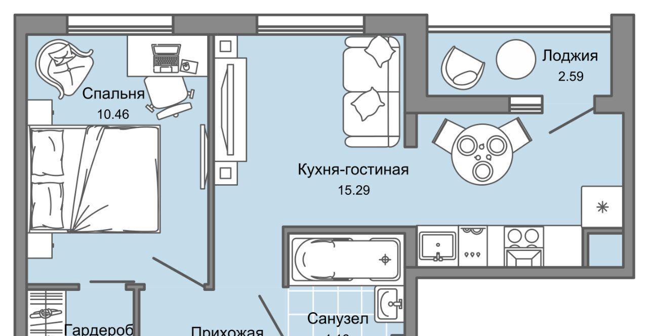 квартира г Ульяновск р-н Заволжский Новый Город фото 1