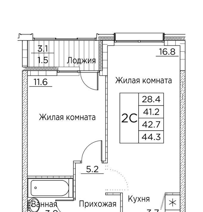 квартира г Владивосток р-н Ленинский ул Расула Гамзатова 7к/2 фото 1
