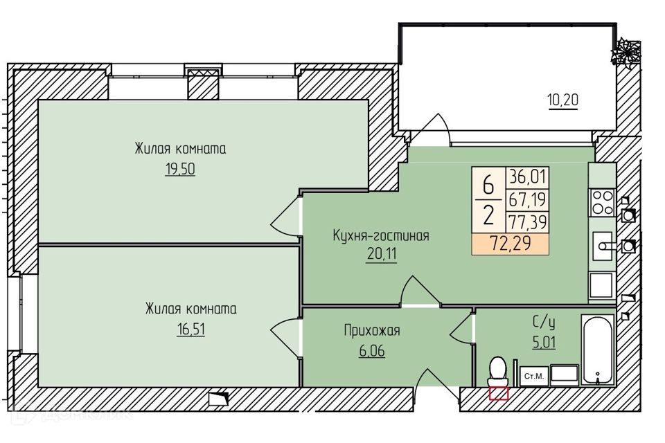 квартира г Ярославль ул Ямская 16 городской округ Ярославль фото 1