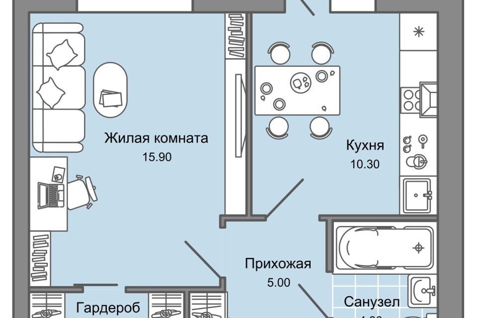 квартира г Пермь ул Дзержинского 31а городской округ Пермь фото 1