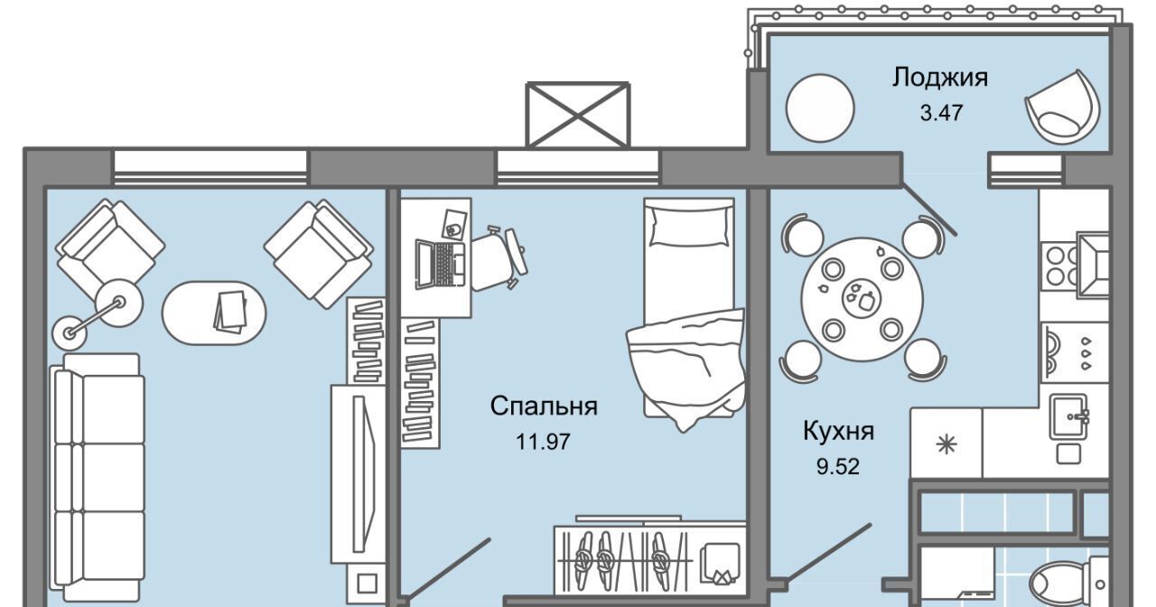 квартира г Ульяновск р-н Заволжский Новый Город ЖК Юлла 10-й кв-л фото 1