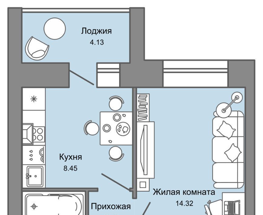 квартира г Ульяновск р-н Засвияжский Город Новаторов жилой комплекс, 1 фото 1