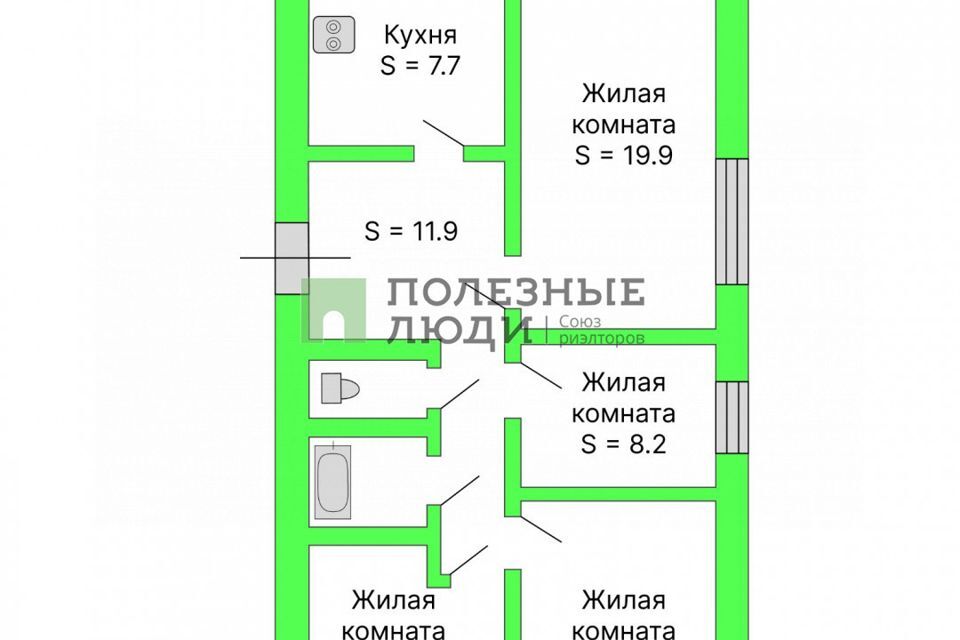 квартира г Благовещенск ул Мухина 3/1 городской округ Благовещенск фото 2