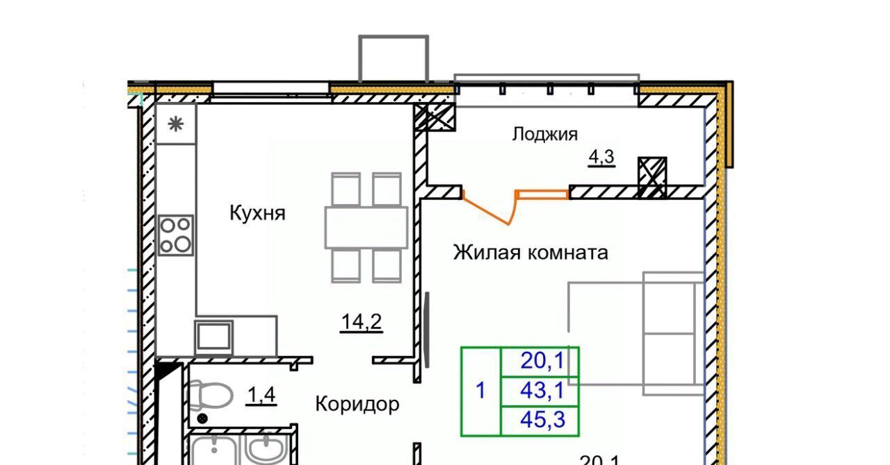 квартира г Старый Оскол микрорайон Космос 11 фото 1