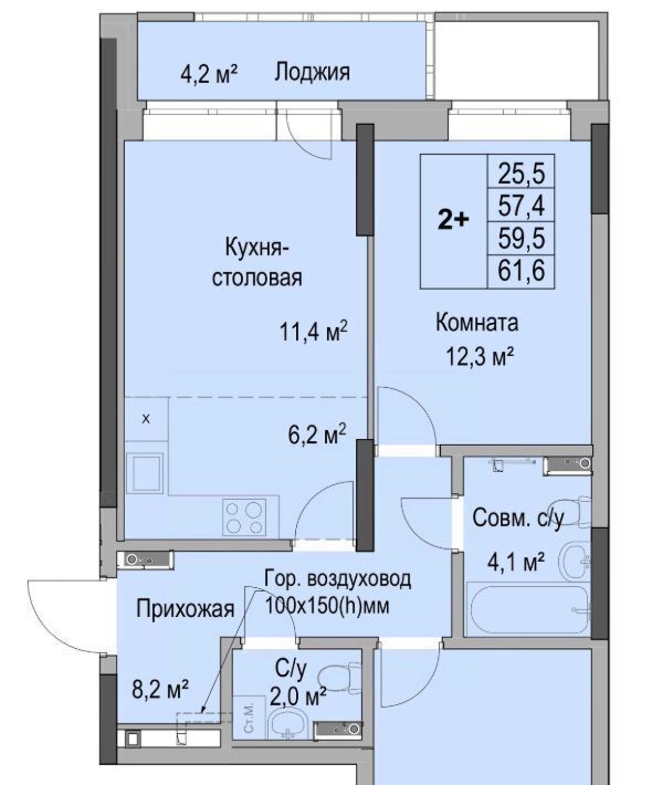 квартира г Ижевск р-н Первомайский пер Ботеневский 30к/1 фото 2