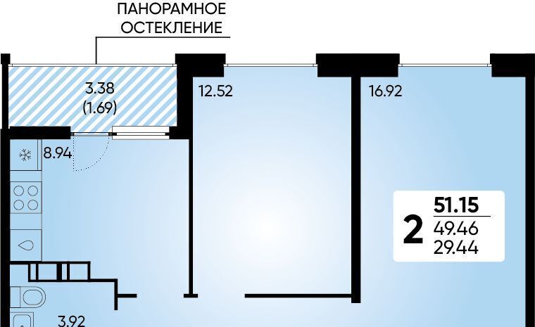 квартира г Краснодар р-н Прикубанский ЖК Архитектор фото 1