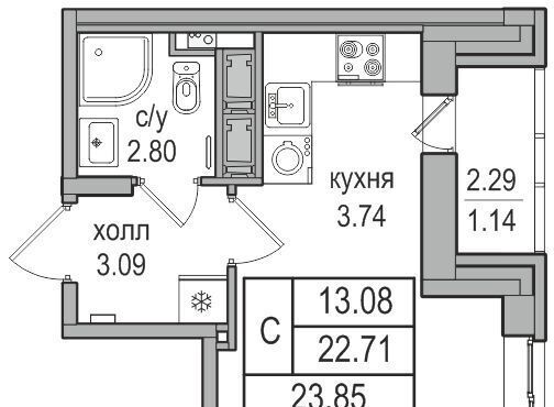 квартира г Санкт-Петербург п Парголово ул Заречная 52к/2 р-н Выборгский фото 1