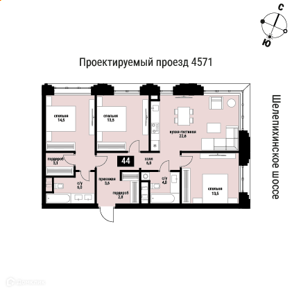 квартира г Москва проезд Шмитовский Центральный административный округ фото 1