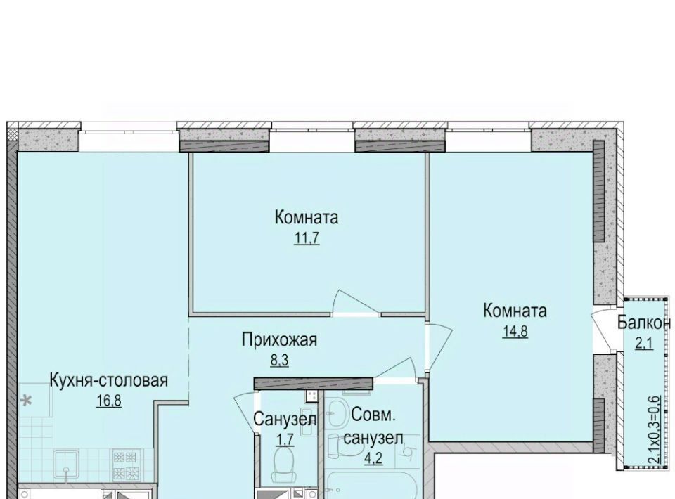 квартира г Ижевск р-н Устиновский Аэропорт ЖК «Хорошо» жилрайон фото 1