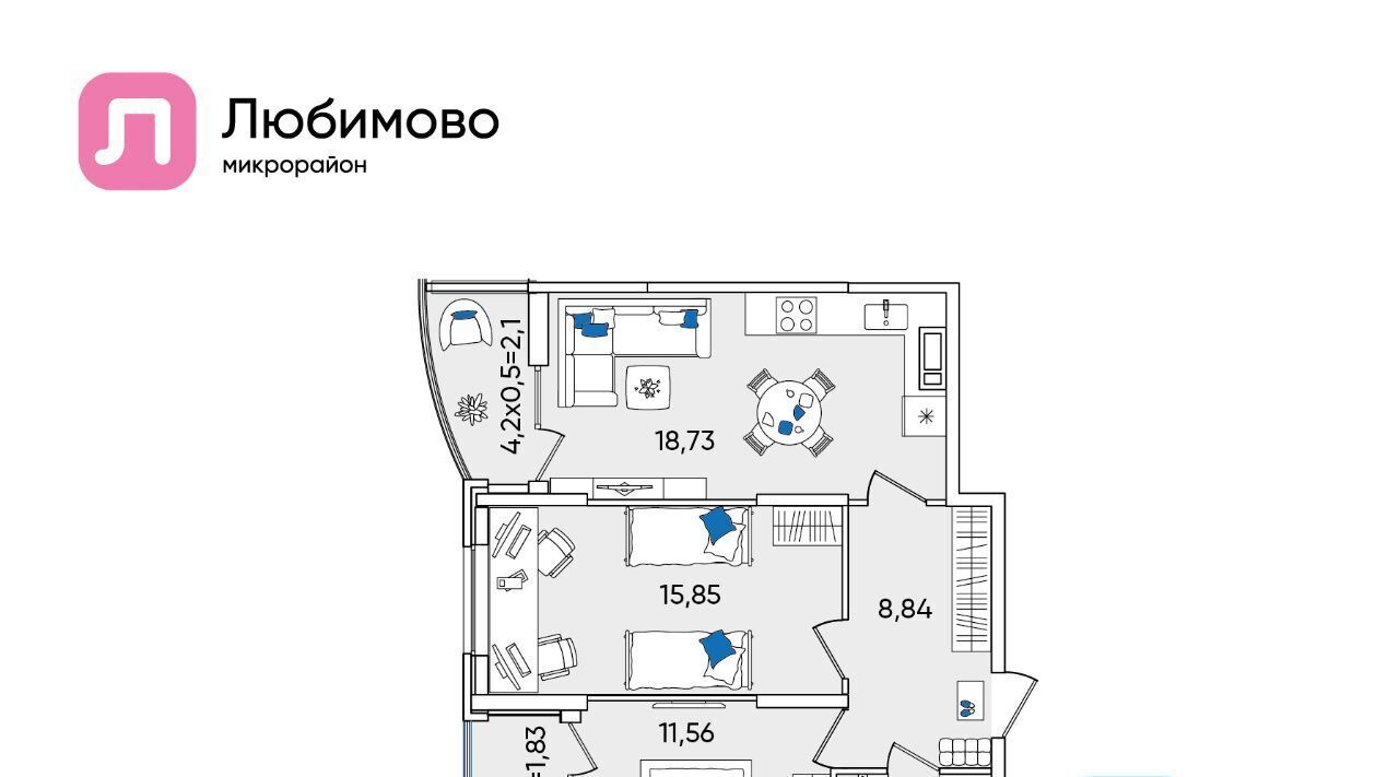 квартира г Краснодар р-н Прикубанский ул Батуринская 10 фото 1