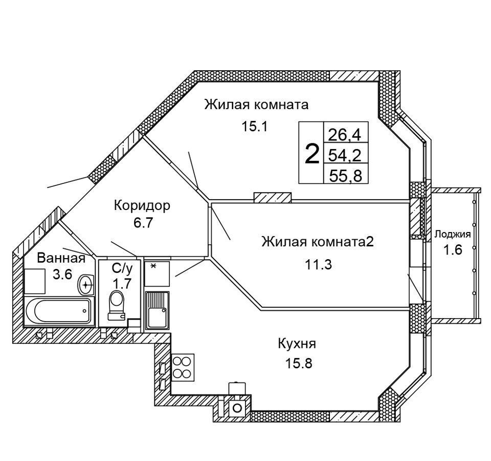 квартира г Волгоград р-н Кировский ул Санаторная 27/1 фото 6