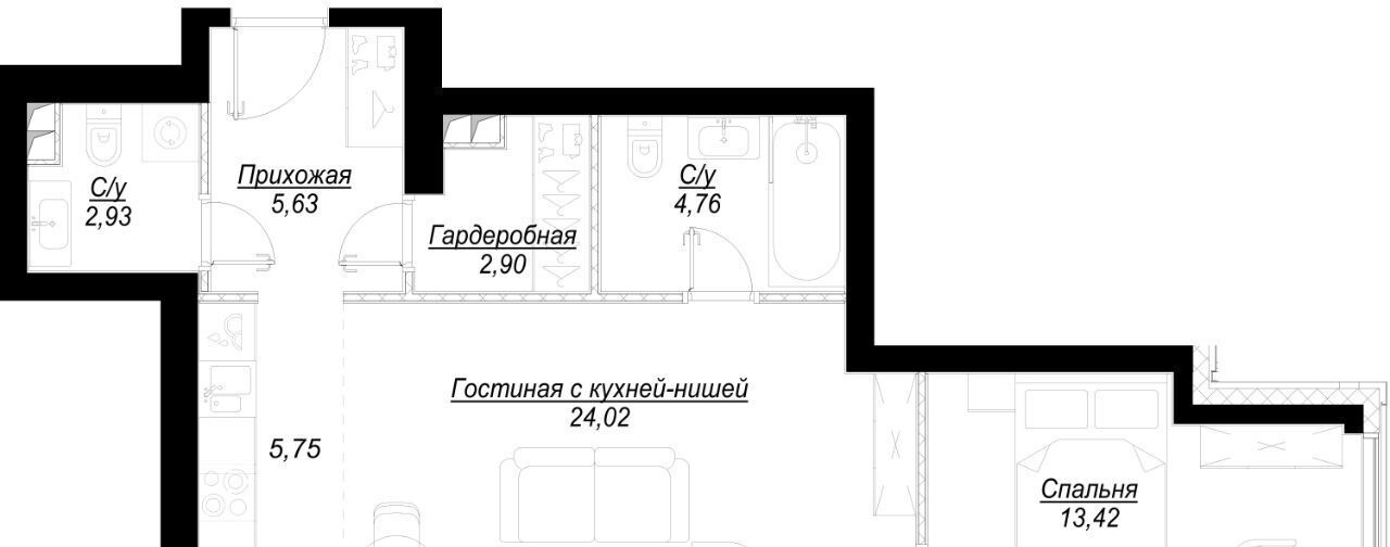 квартира г Москва метро Лужники 1-й Сетуньский проезд, вл 10 фото 1