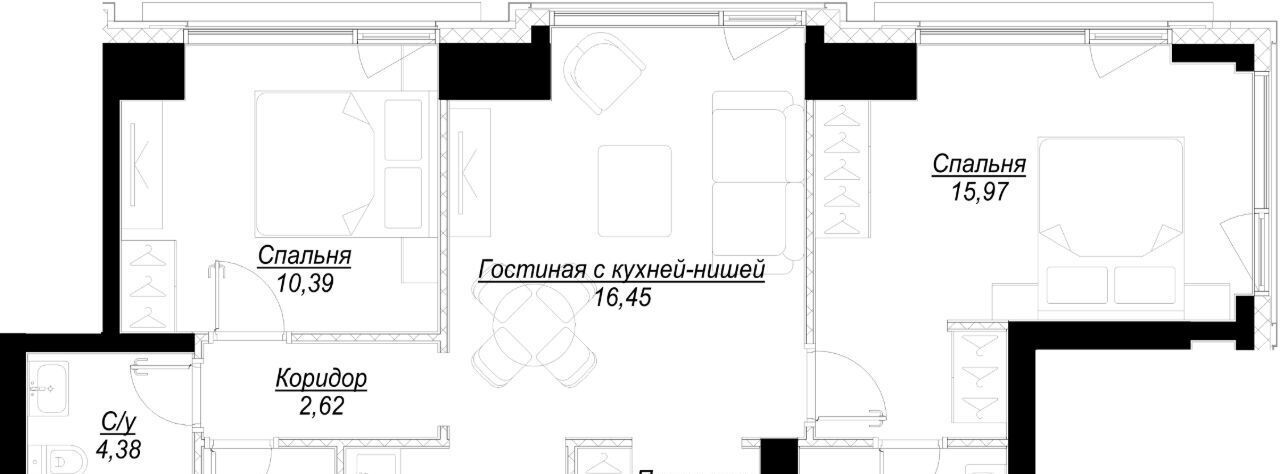 квартира г Москва метро Лужники 1-й Сетуньский проезд, вл 10 фото 1