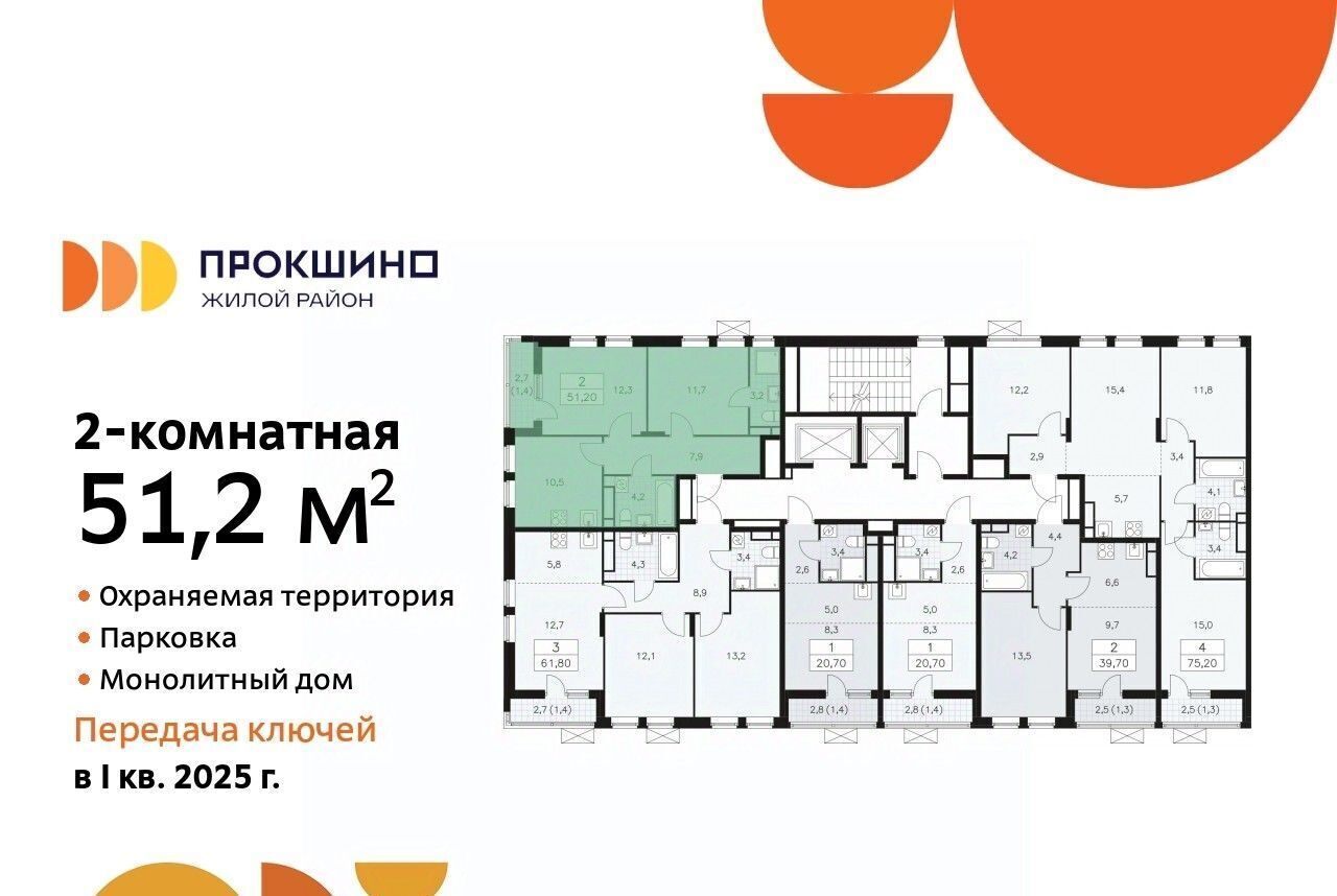 квартира г Москва п Сосенское ЖК Прокшино 1/3 метро Прокшино 5. фото 2