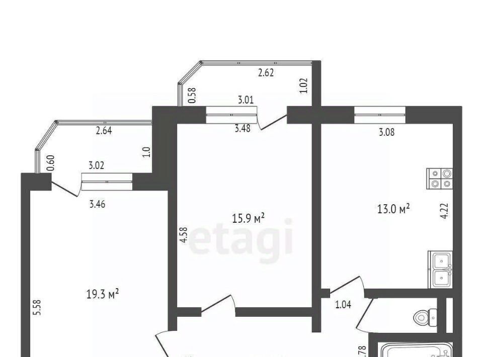 квартира г Нефтеюганск мкр 16А фото 31