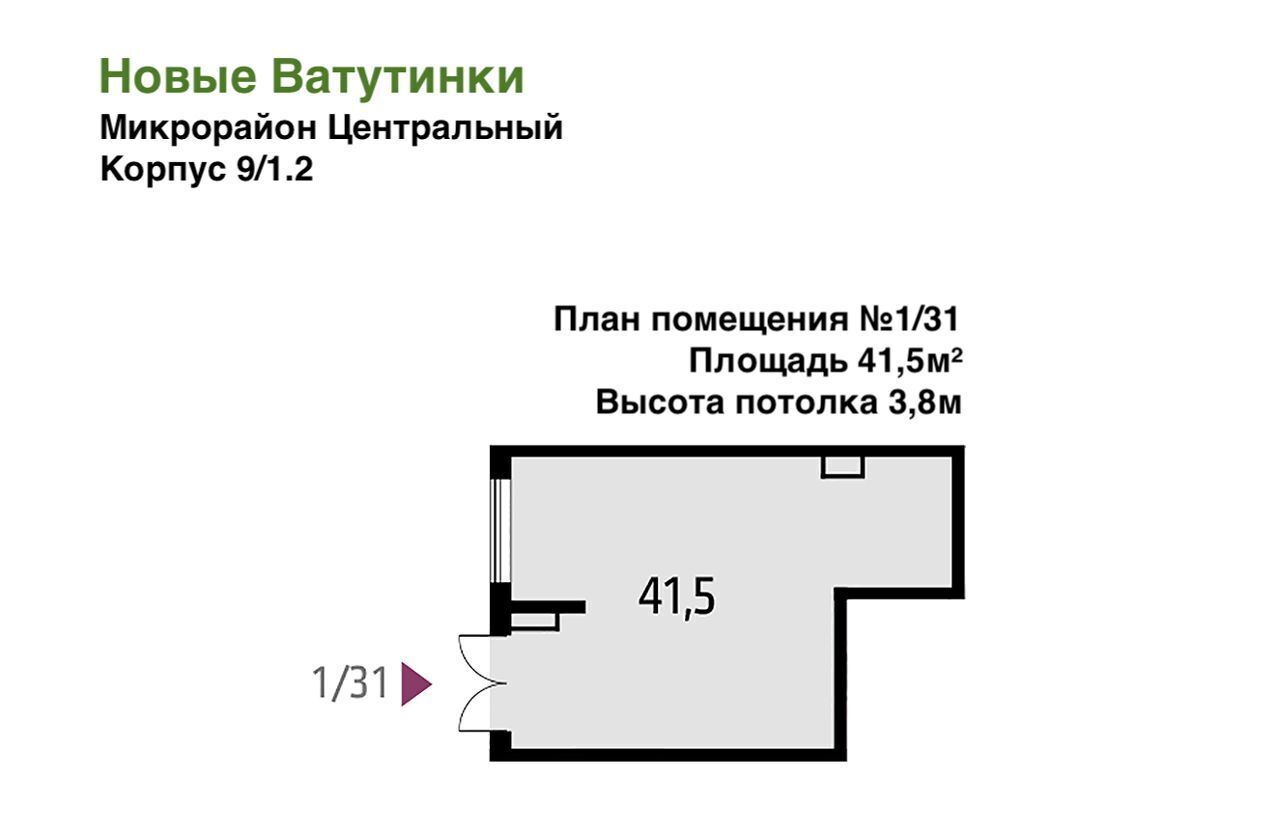 торговое помещение г Москва п Десеновское п Ватутинки новые Ватутинки мкр. «Центральный» Новомосковский административный округ, к 9/1. 2, Московская область фото 6