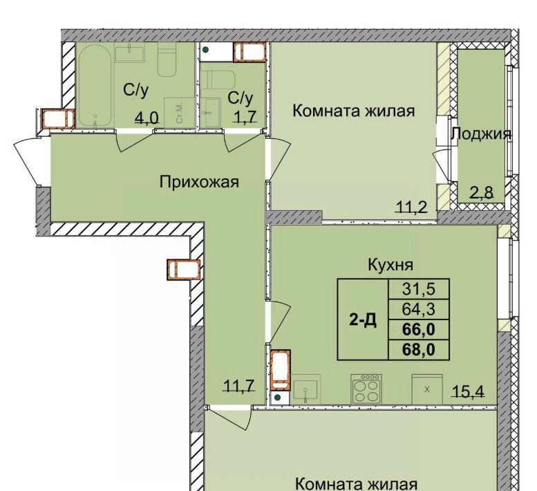 квартира г Нижний Новгород Горьковская ул 1-я Оранжерейная 24а фото 1