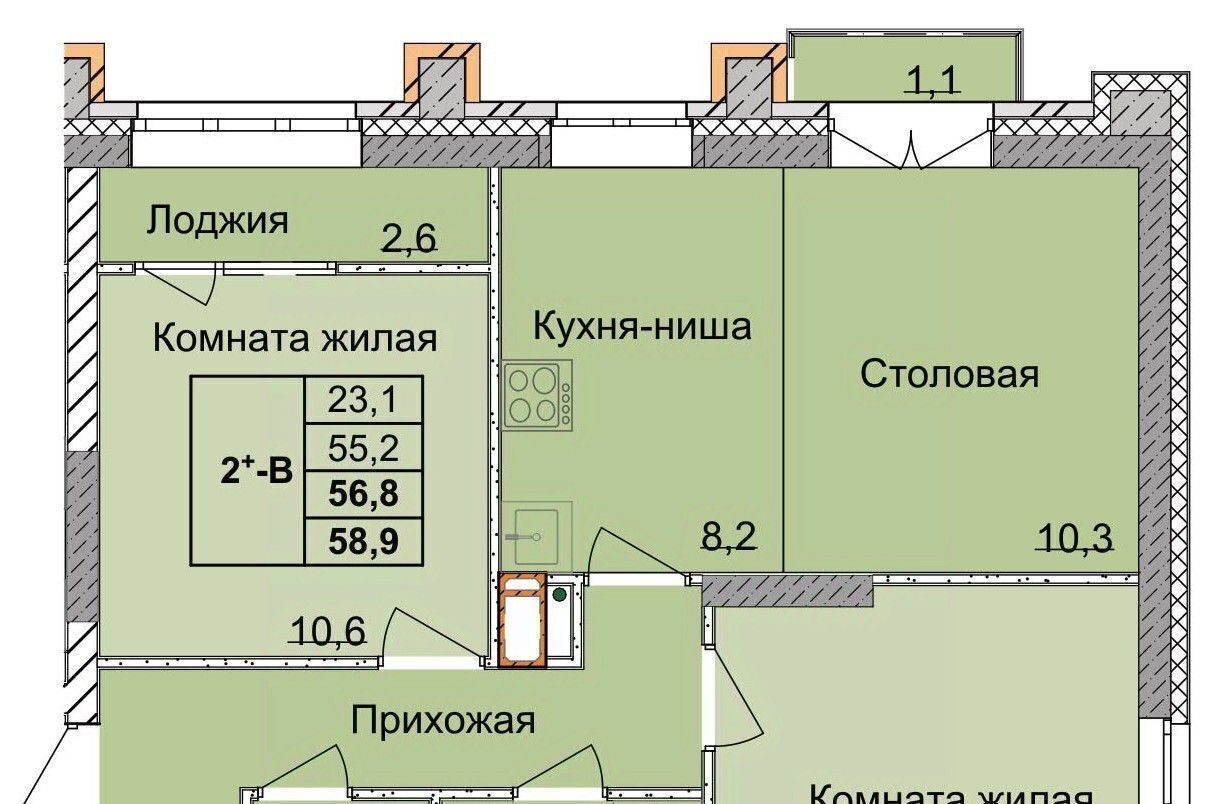 квартира г Нижний Новгород Горьковская ул 1-я Оранжерейная 24а фото 1