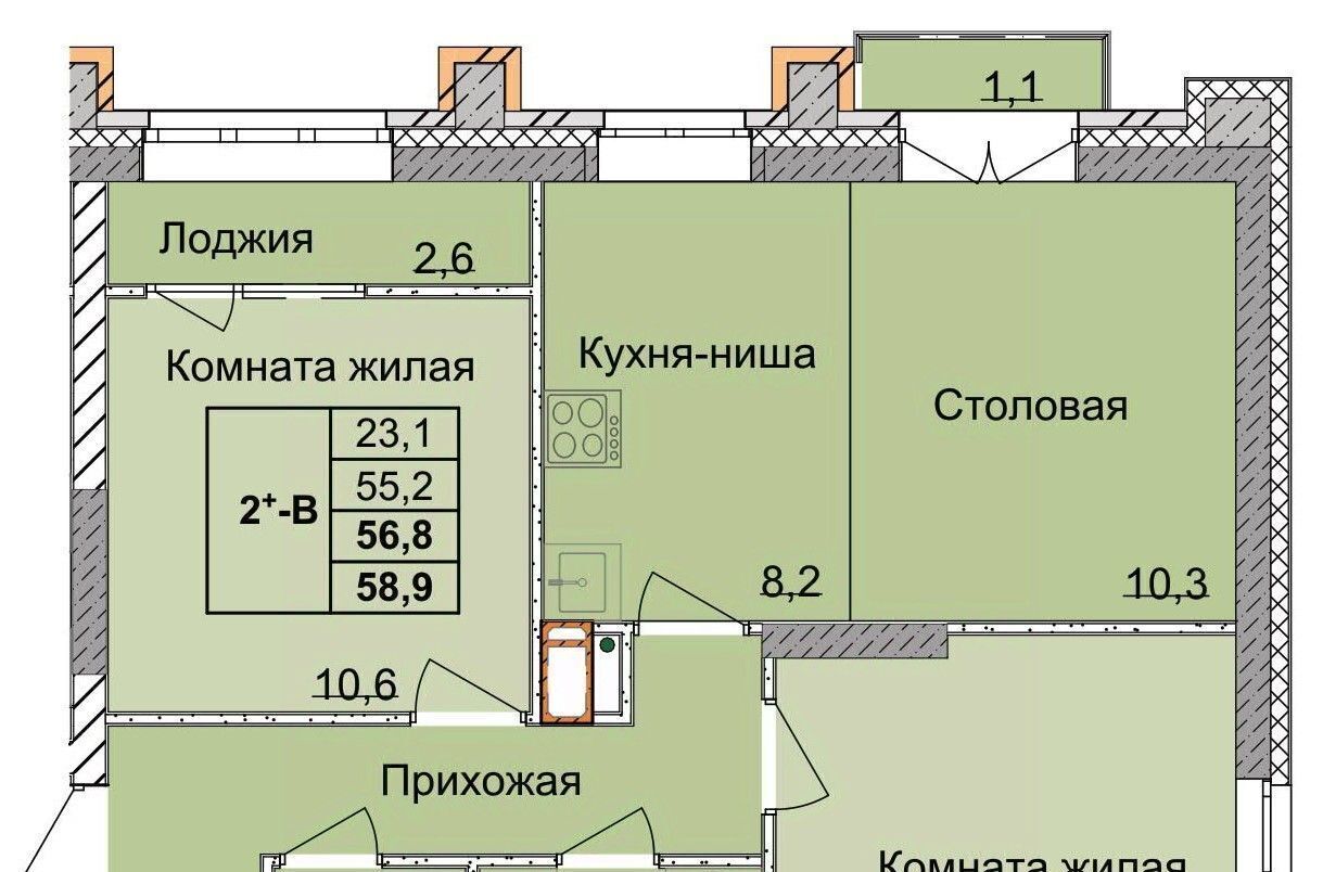 квартира г Нижний Новгород Горьковская ул 1-я Оранжерейная 24а фото 1
