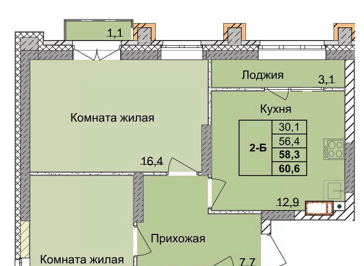 квартира г Нижний Новгород Горьковская ул 1-я Оранжерейная 24а фото 1