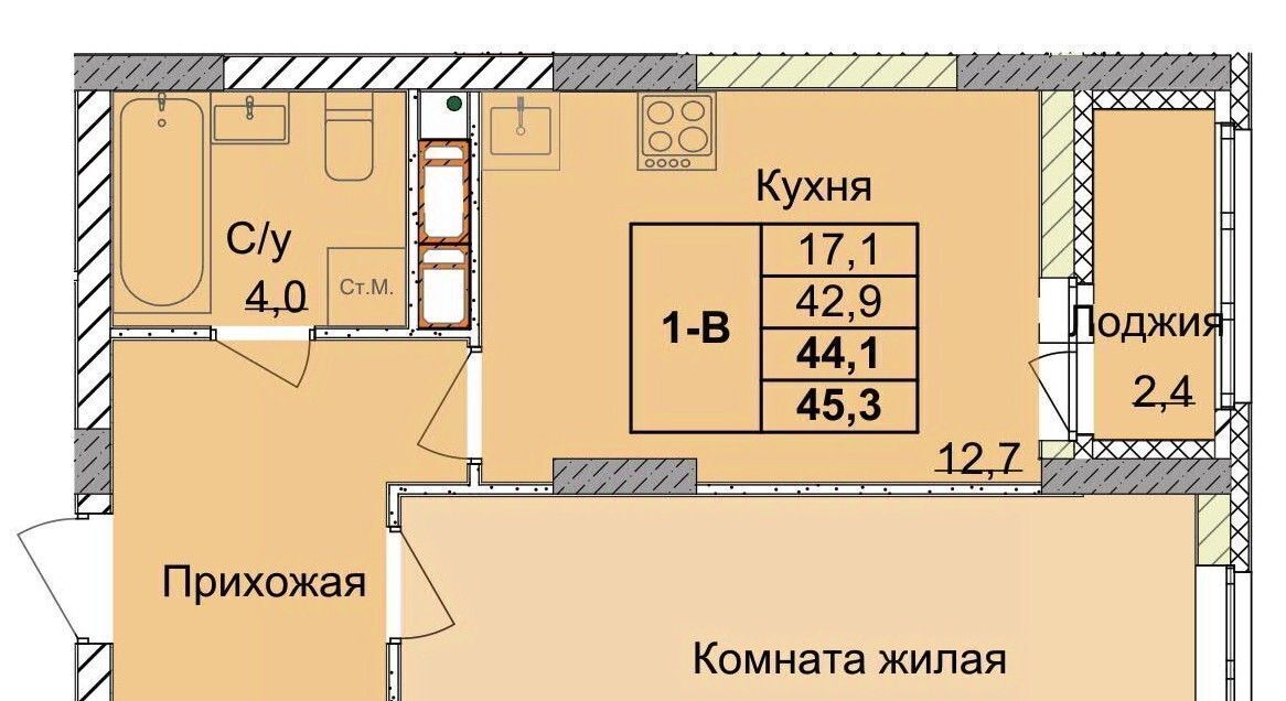 квартира г Нижний Новгород Горьковская ул 1-я Оранжерейная 24а фото 1