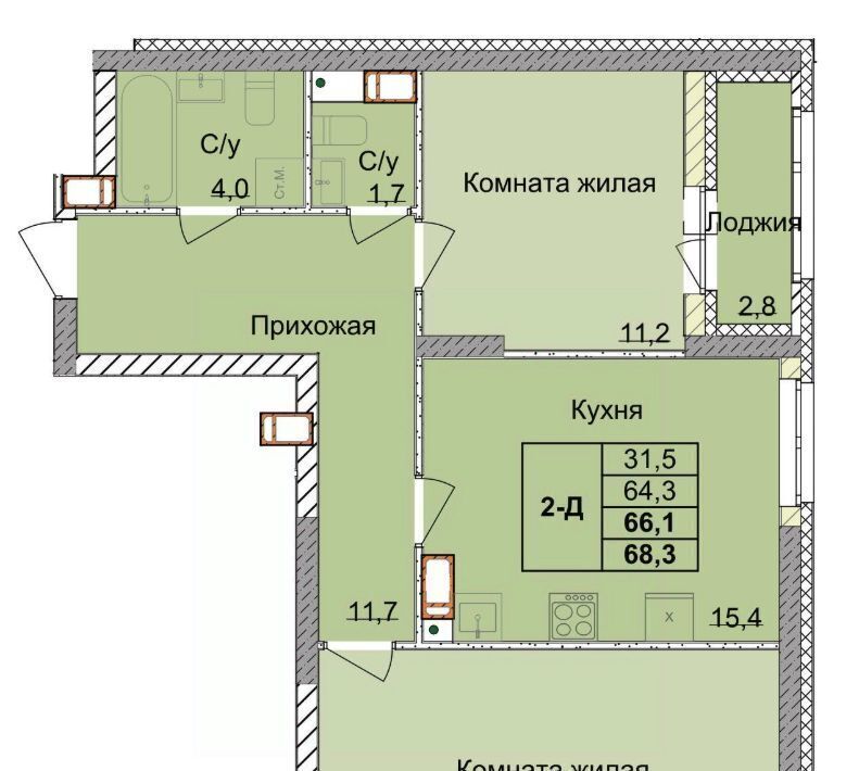 квартира г Нижний Новгород Горьковская ул 1-я Оранжерейная 24а фото 1