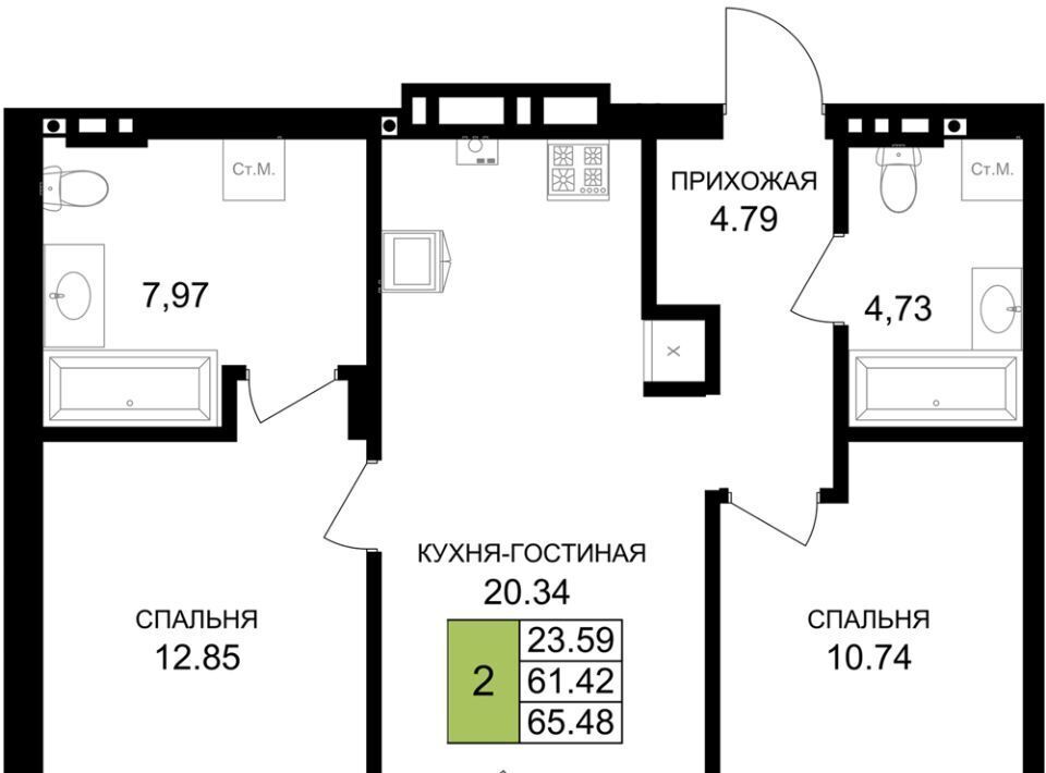 квартира р-н Гурьевский г Гурьевск ЖК «Включи» фото 1