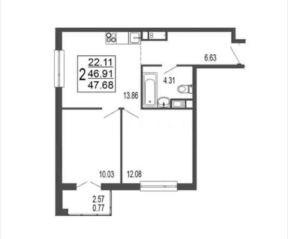 квартира г Лыткарино мкр 6-й 33 Алма-Атинская фото 2